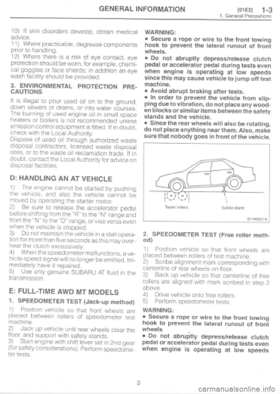 SUBARU IMPREZA 1997  Workshop Manual 
