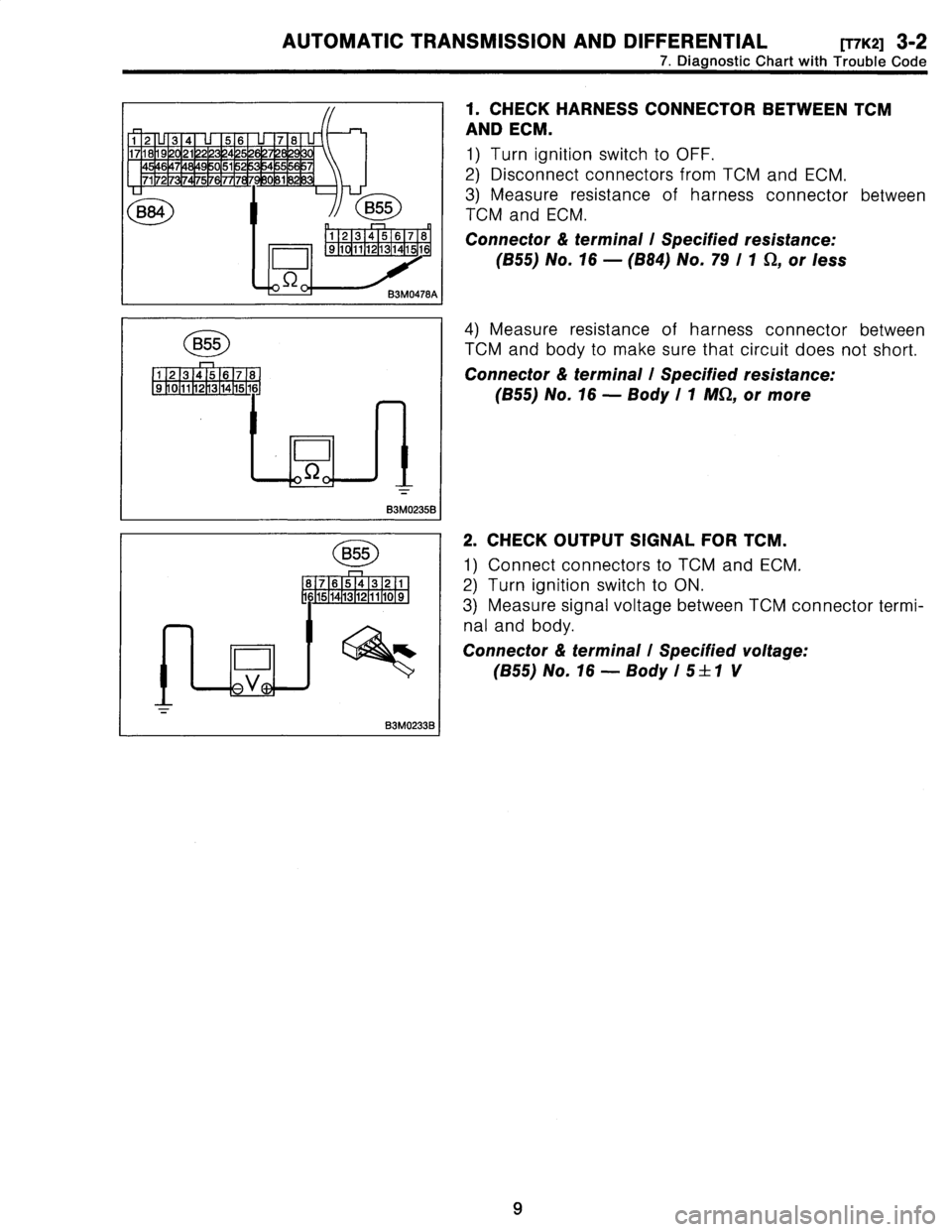 SUBARU LEGACY 1996  Service Repair Manual 
AUTOMATIC
TRANSMISSION
AND
DIFFERENTIAL
[r7K2]
3-2
7
.
DiagnosticChart
with
Trouble
Code

1
23
4a
u
ss
u
7
s
u
1718
9
21
24
5
46
7
9v51
2
316
4
05
71
2
5
70
1
2
1

ggq
.
-jB55
n
r_1
1
1
1
2
1
3
1
4
1