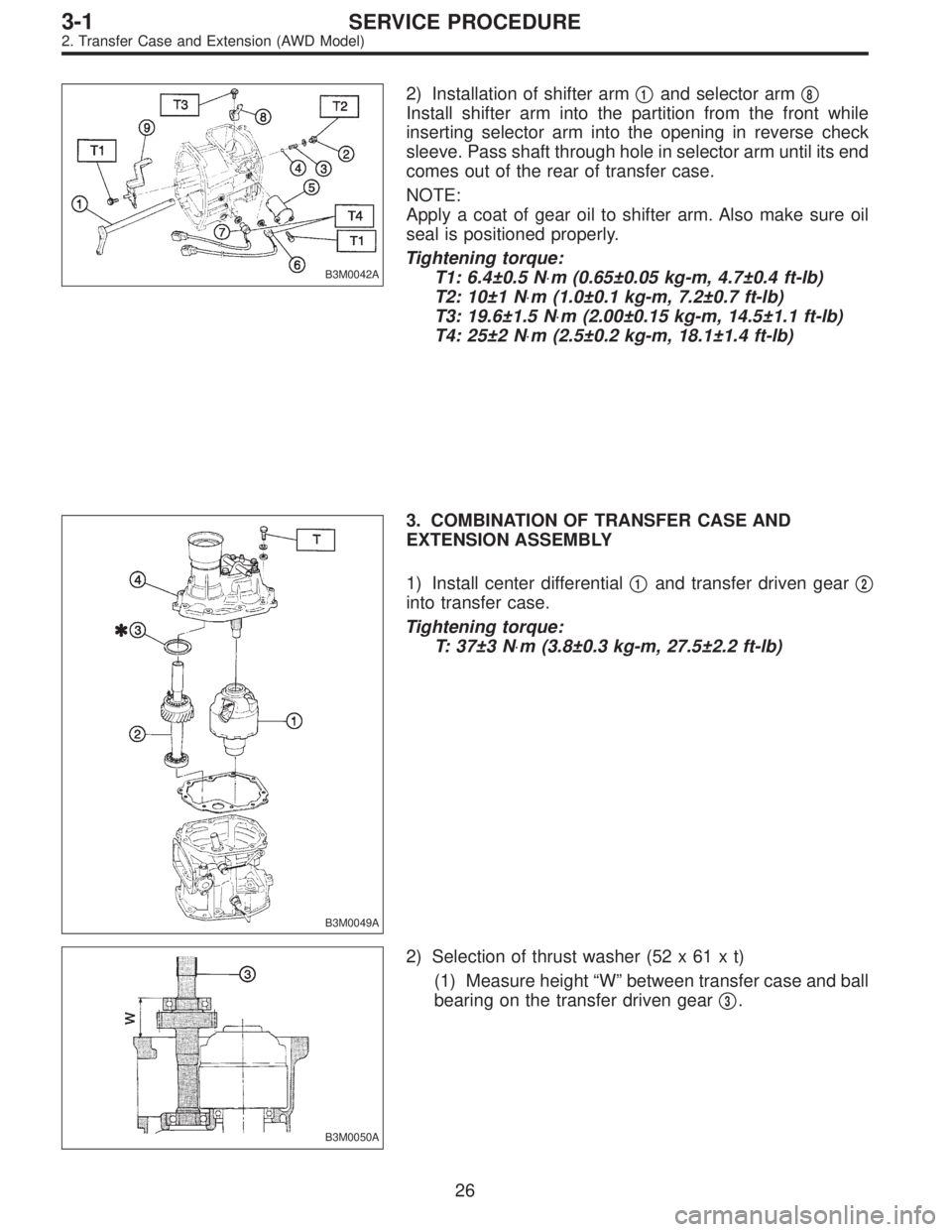 SUBARU LEGACY 1996 Service Repair Manual B3M0042A
2) Installation of shifter arm1and selector arm8
Install shifter arm into the partition from the front while
inserting selector arm into the opening in reverse check
sleeve. Pass shaft thro SUBARU LEGACY 1996 Service Repair Manual B3M0042A
2) Installation of shifter arm1and selector arm8
Install shifter arm into the partition from the front while
inserting selector arm into the opening in reverse check
sleeve. Pass shaft thro