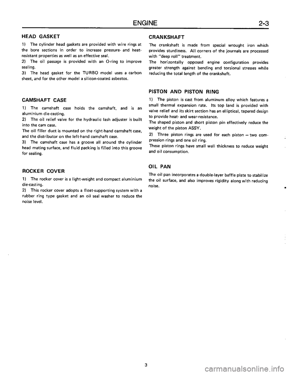 SUBARU LEONE 1989  Service Repair Manual 