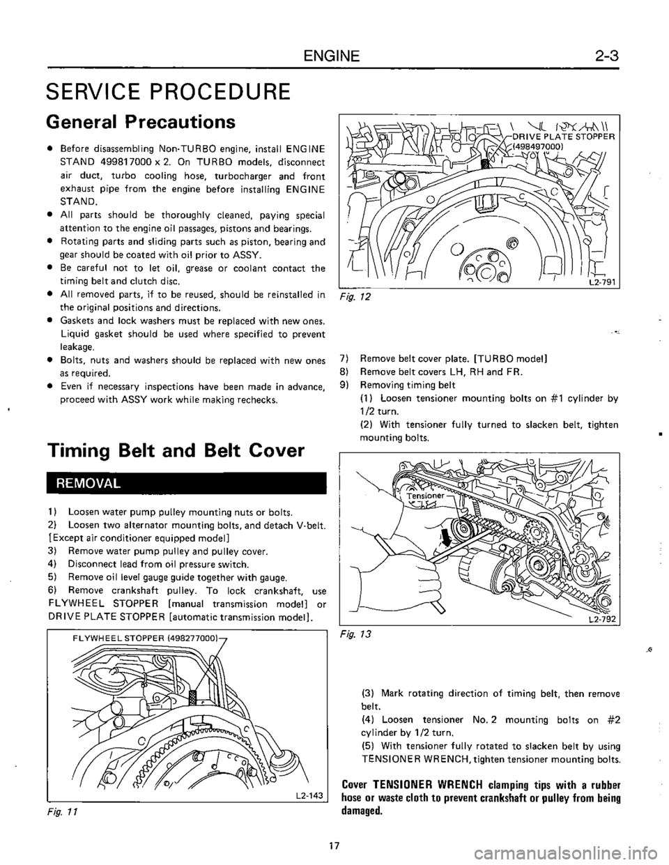 SUBARU LEONE 1989  Service Repair Manual 