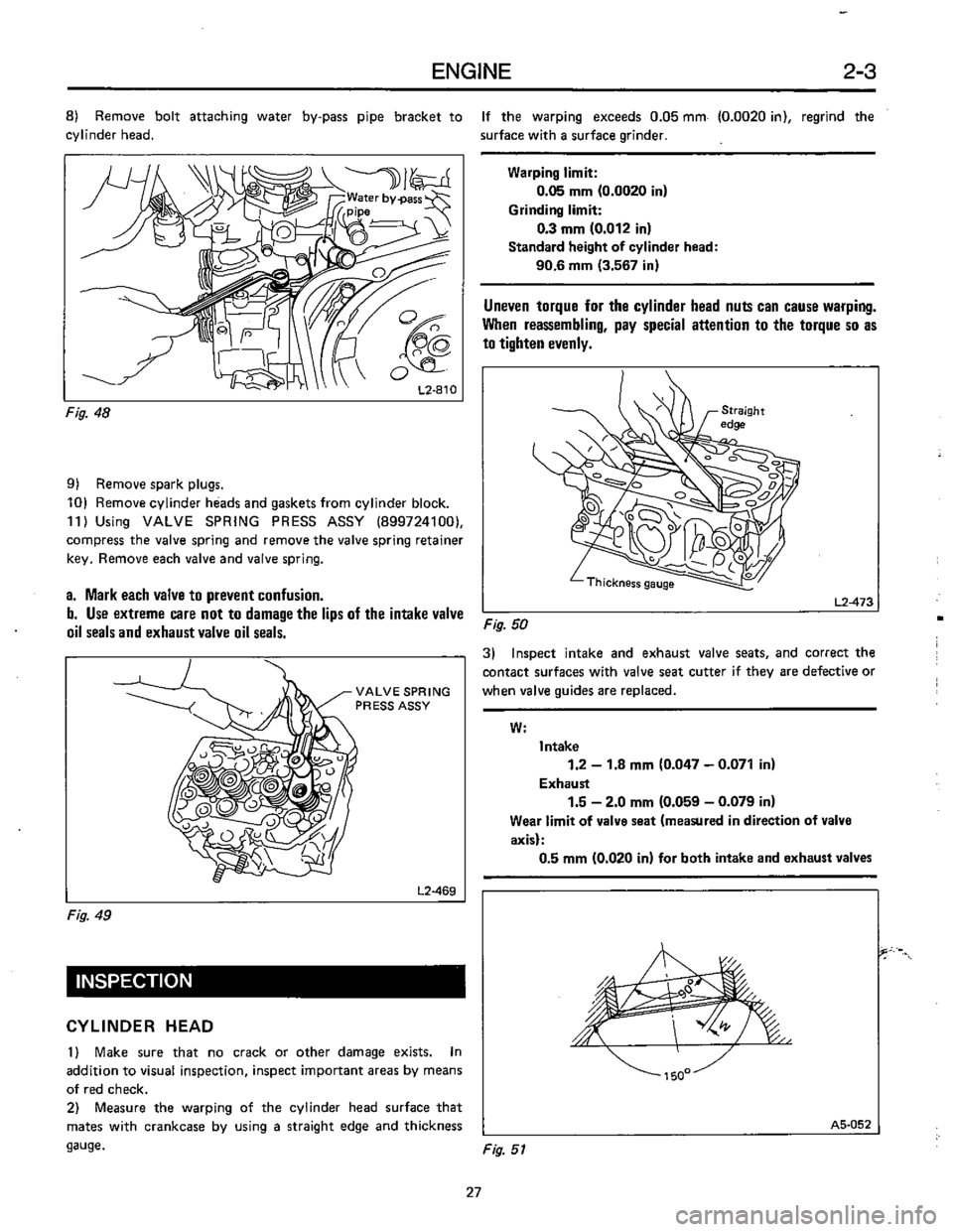 SUBARU LEONE 1989  Service Repair Manual 