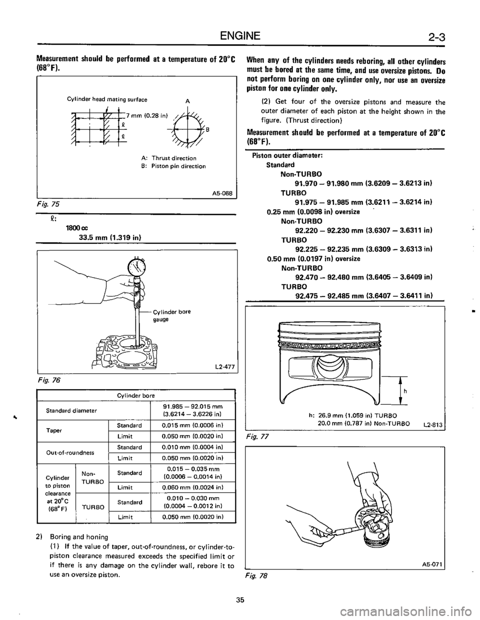 SUBARU LEONE 1989  Service Repair Manual 