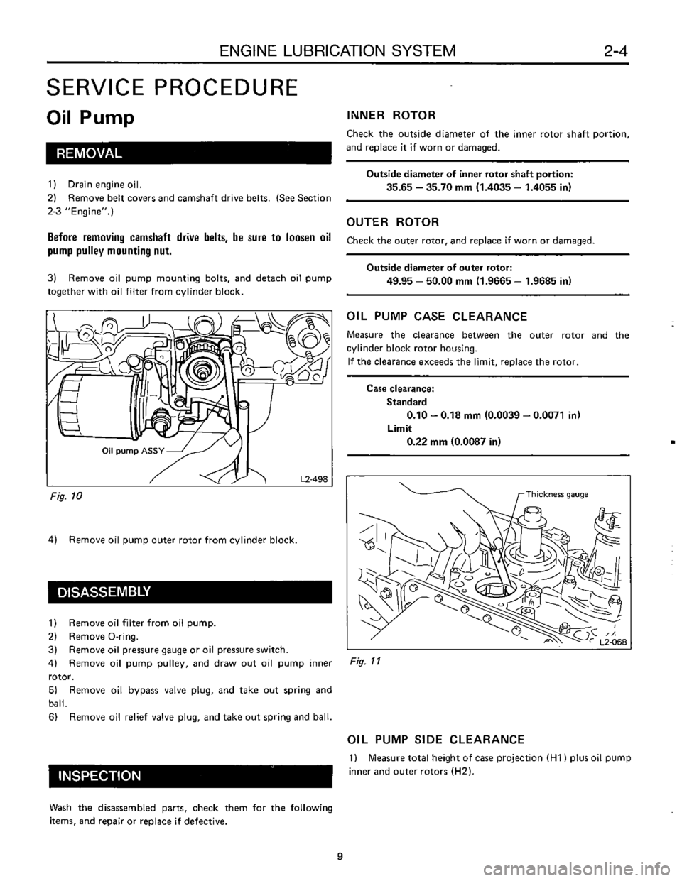 SUBARU LEONE 1989  Service Repair Manual 