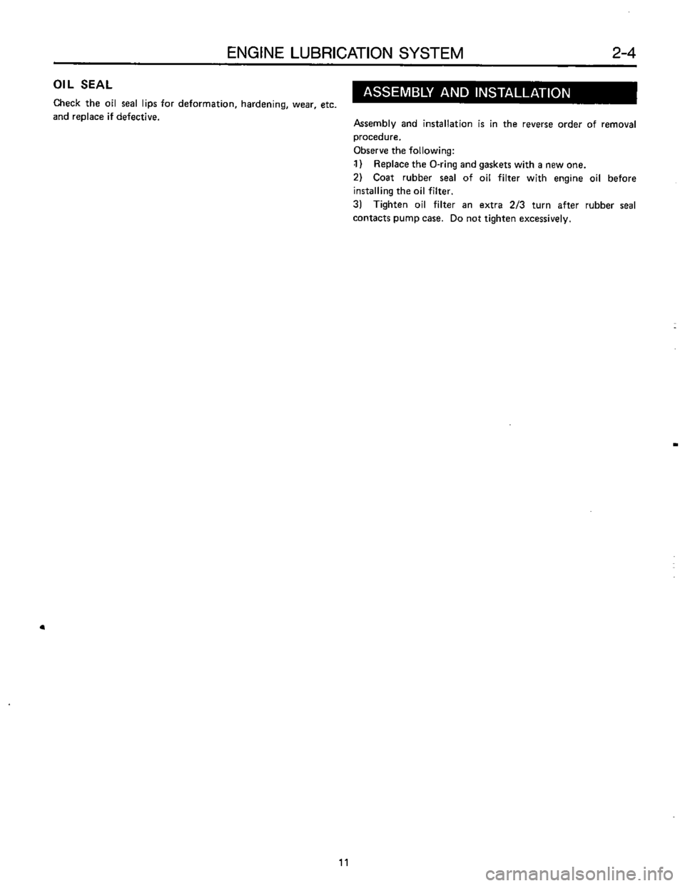 SUBARU LEONE 1989  Service Repair Manual 