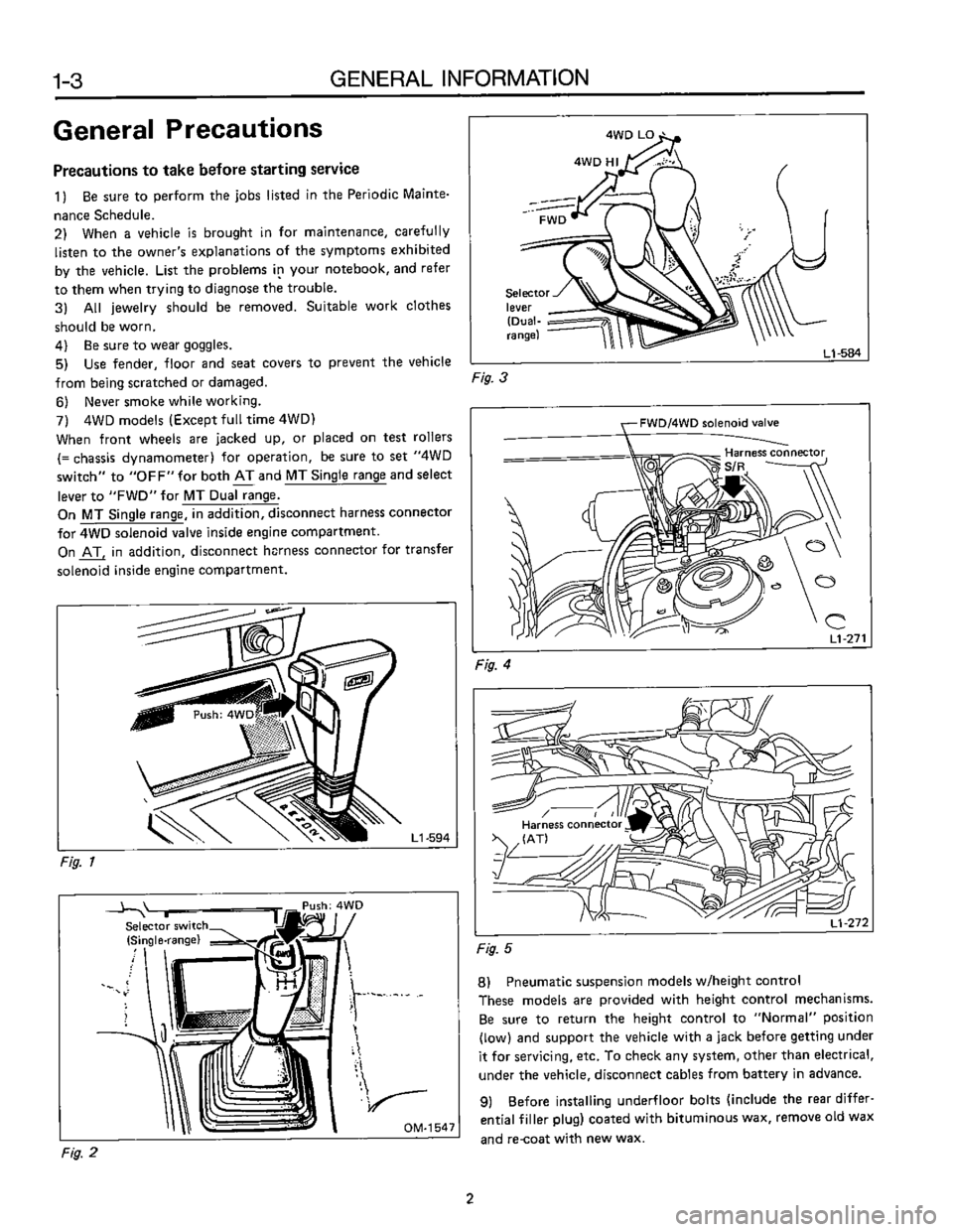 SUBARU LEONE 1989  Service Repair Manual 