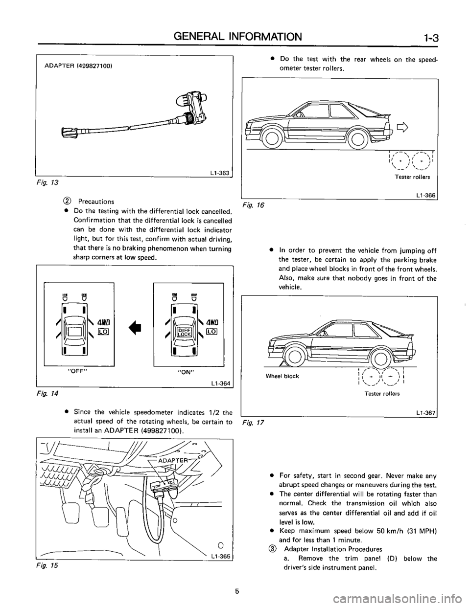 SUBARU LEONE 1989  Service Repair Manual 