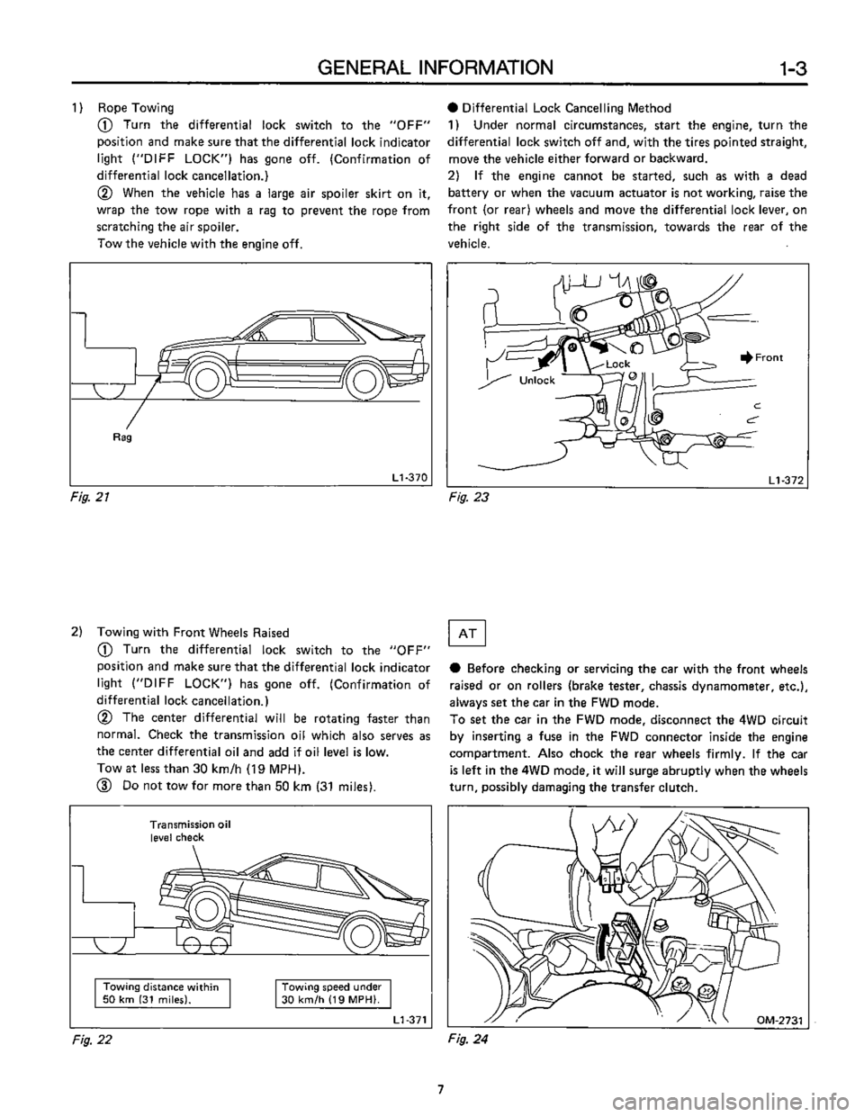 SUBARU LEONE 1989  Service Repair Manual 