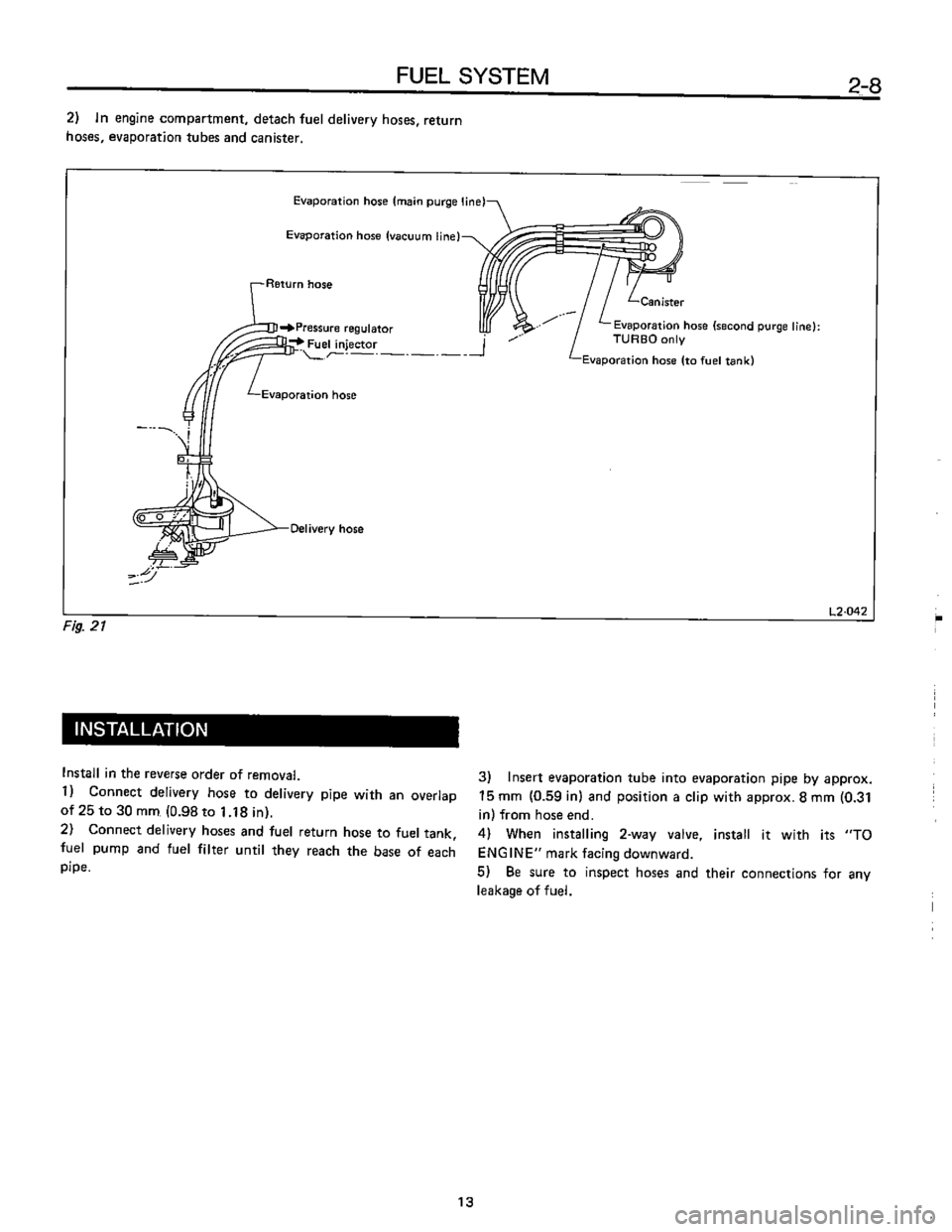 SUBARU LEONE 1989  Service Repair Manual 