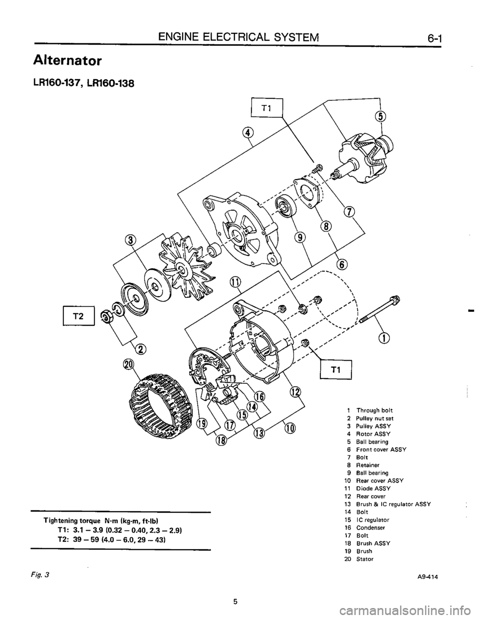 SUBARU LEONE 1989  Service Repair Manual 