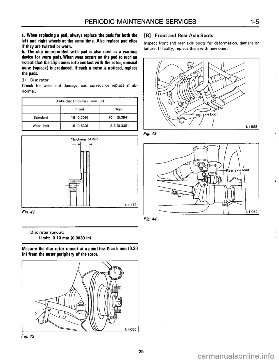 SUBARU LEONE 1989  Service Repair Manual 