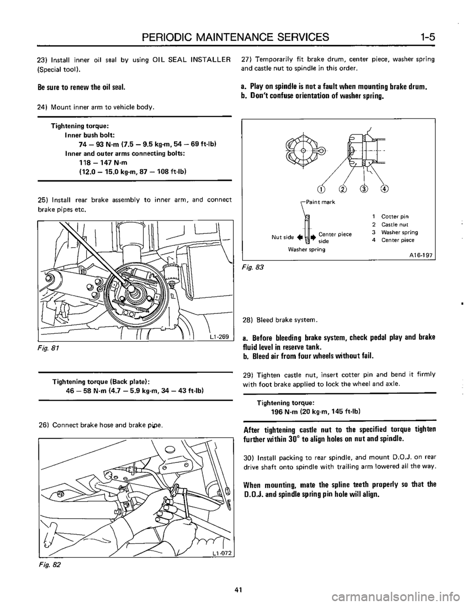 SUBARU LEONE 1989  Service Repair Manual 
