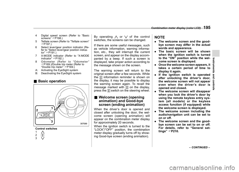 SUBARU ASCENT 2023  Owners Manual �������
