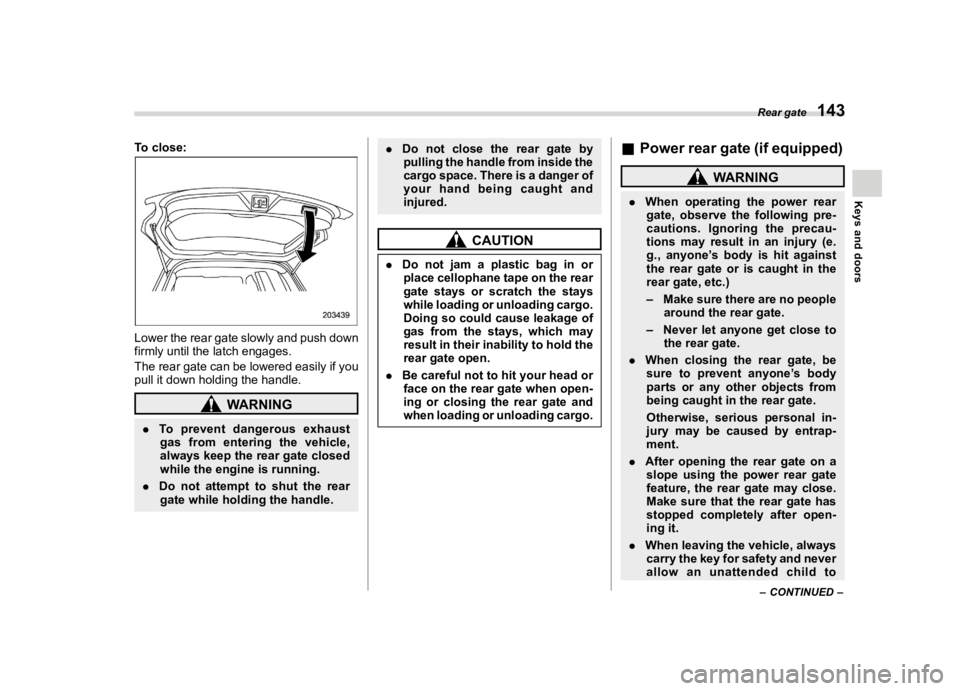 SUBARU FORESTER 2023  Owners Manual �������
