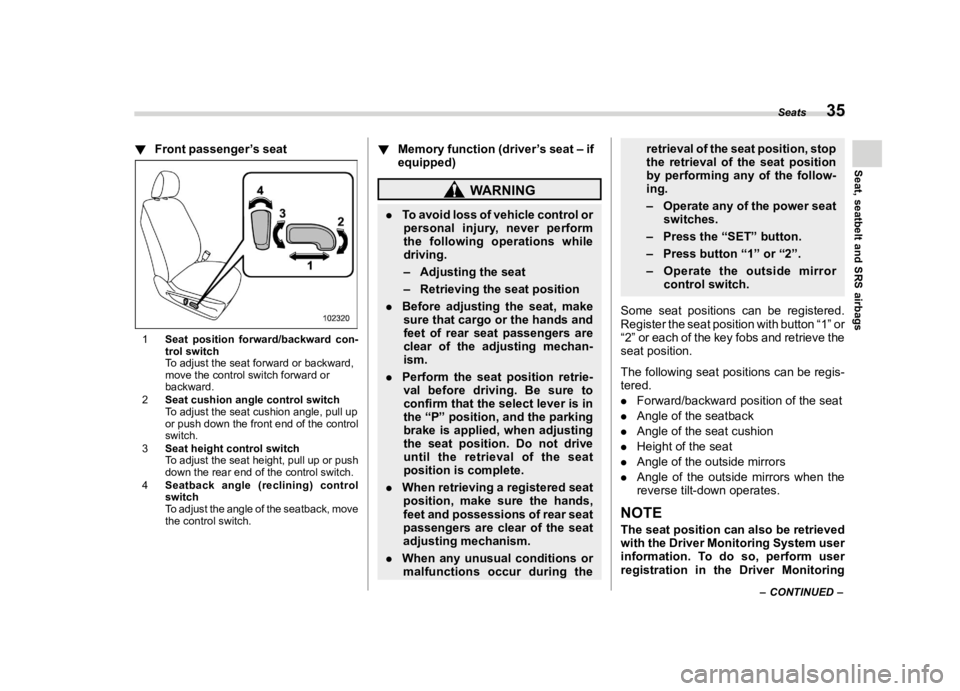 SUBARU FORESTER 2023  Owners Manual ������
