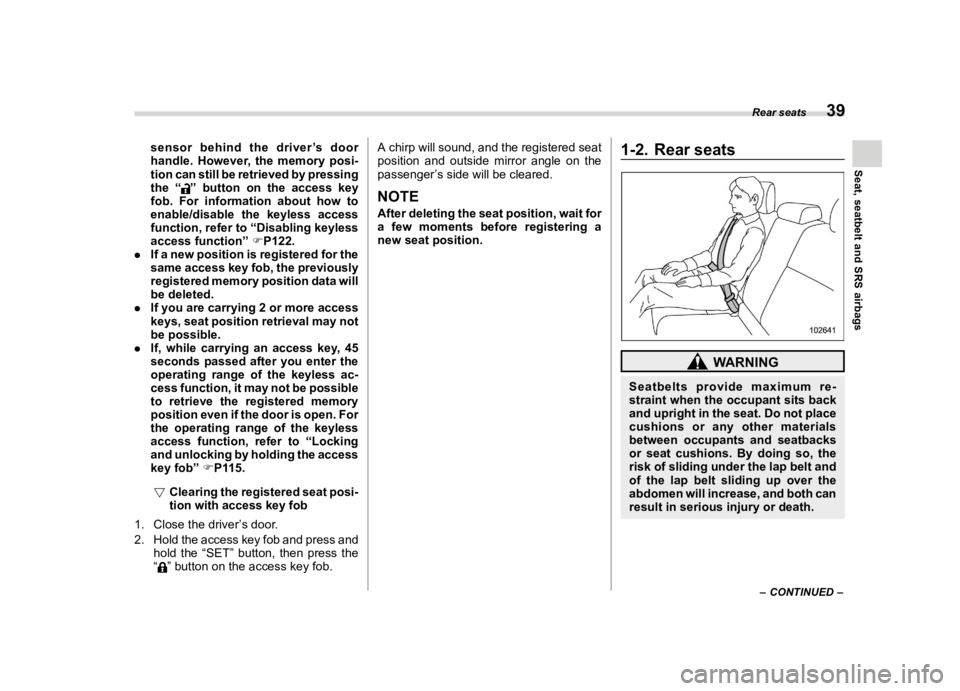 SUBARU FORESTER 2023  Owners Manual ������
