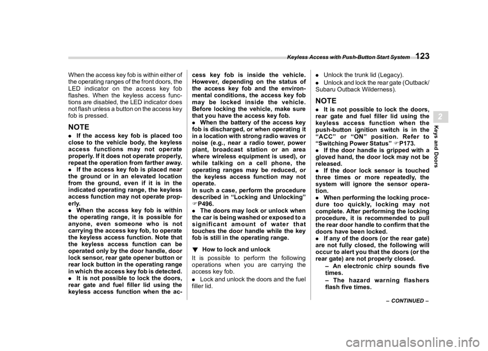 SUBARU LEGACY 2023  Owners Manual �������
