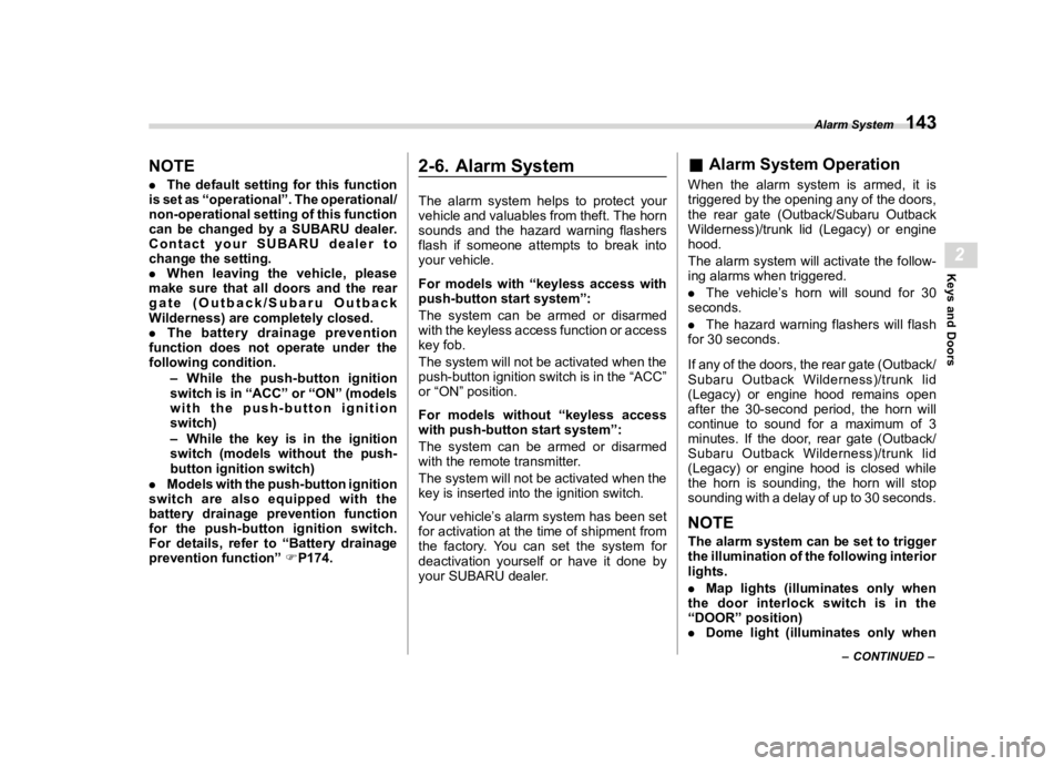 SUBARU OUTBACK 2023  Owners Manual �������

