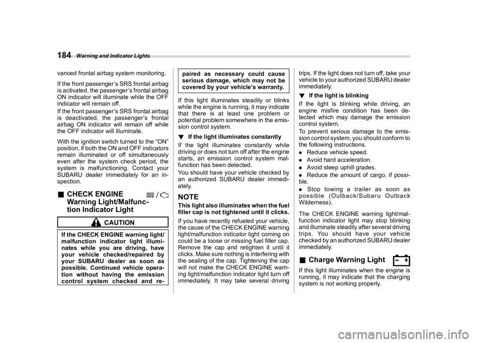 SUBARU OUTBACK 2023  Owners Manual �������
