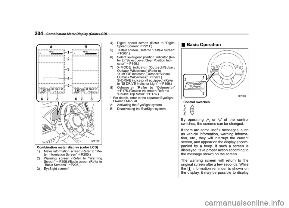 SUBARU OUTBACK 2023  Owners Manual �������
