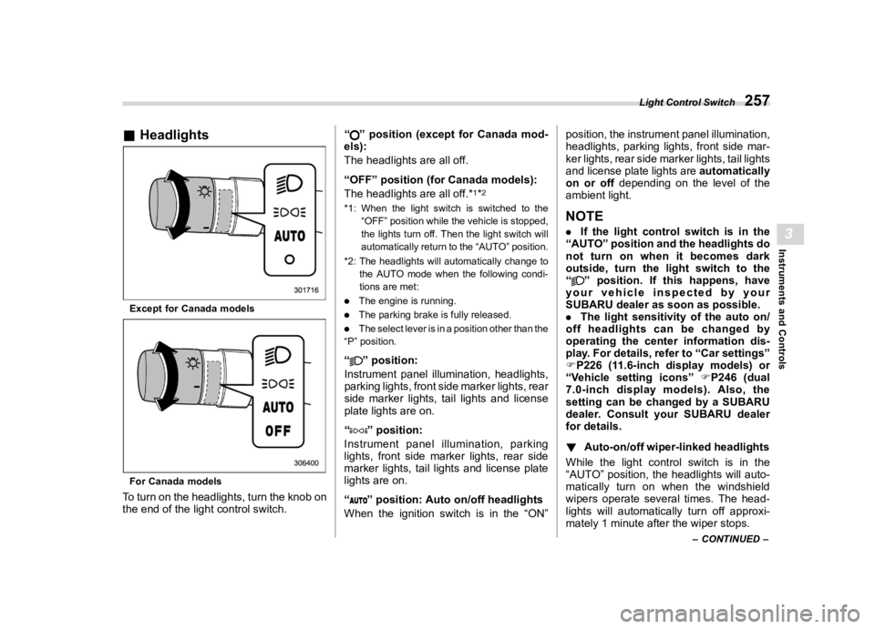 SUBARU OUTBACK 2023  Owners Manual �������

