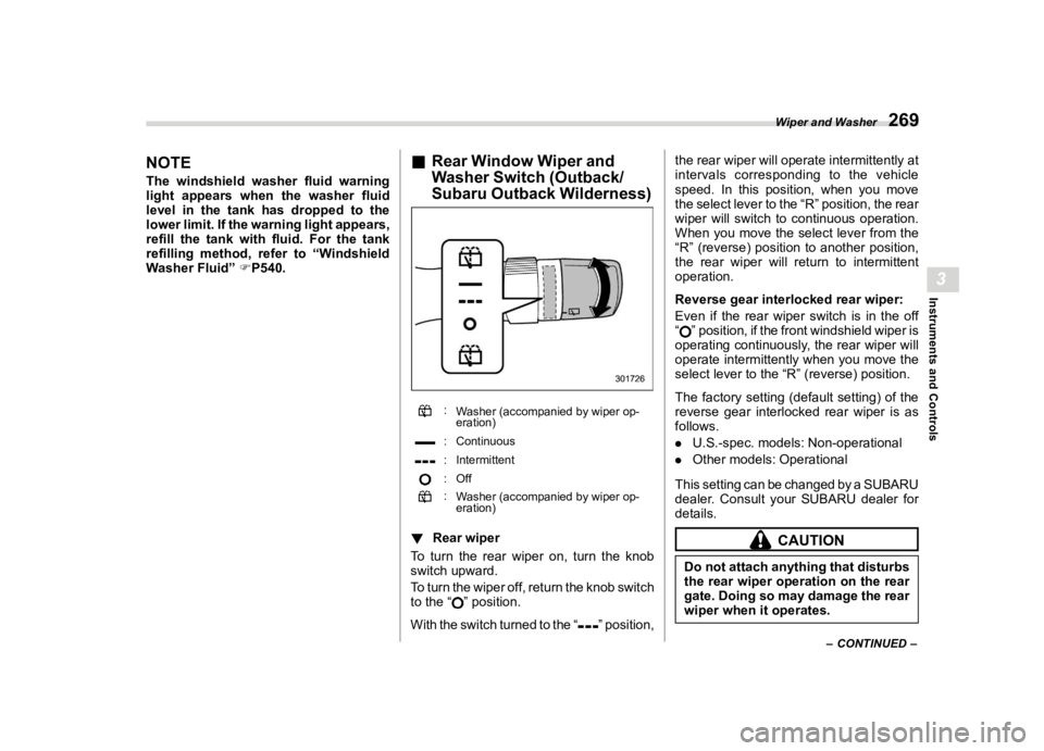 SUBARU OUTBACK 2023  Owners Manual �������
