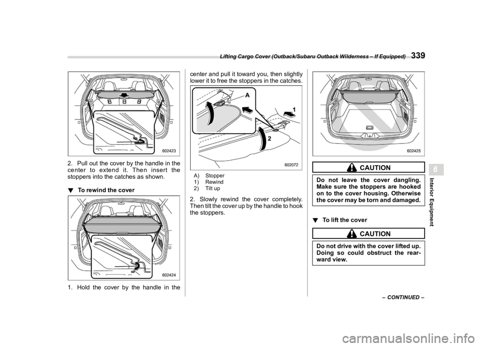SUBARU OUTBACK 2023  Owners Manual �������
