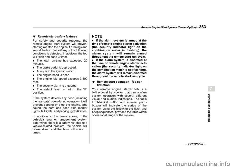 SUBARU OUTBACK 2023  Owners Manual �������
