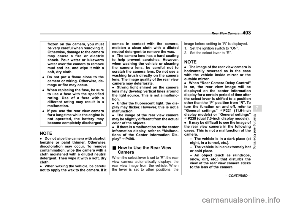 SUBARU OUTBACK 2023  Owners Manual �������
