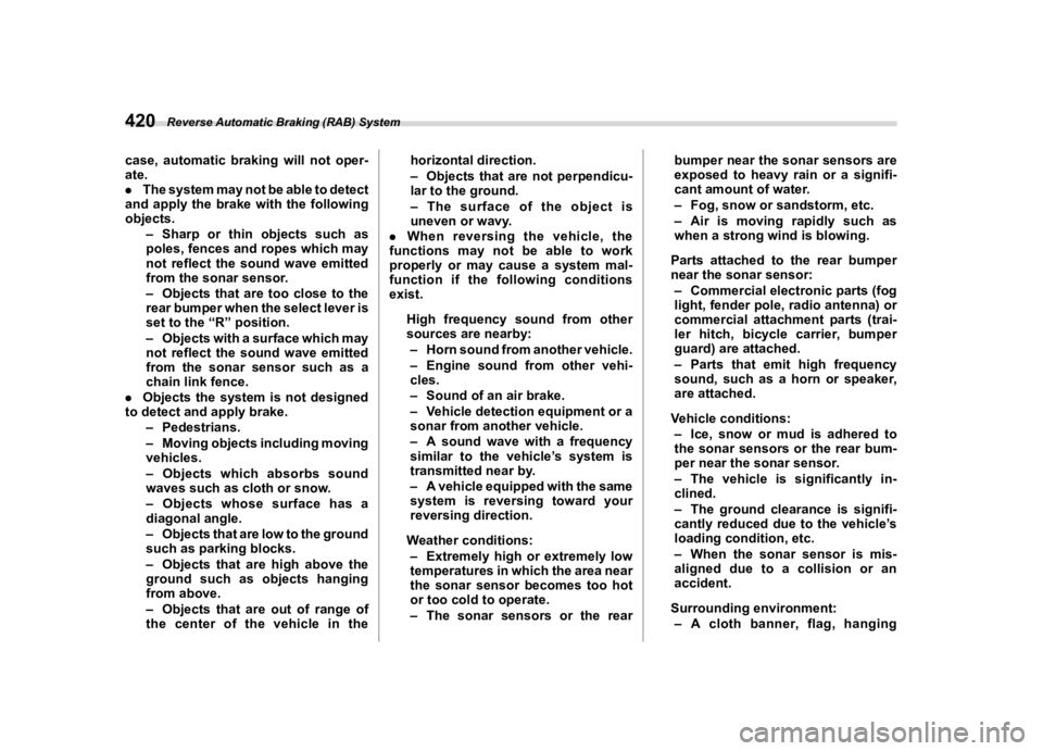 SUBARU OUTBACK 2023  Owners Manual �������
