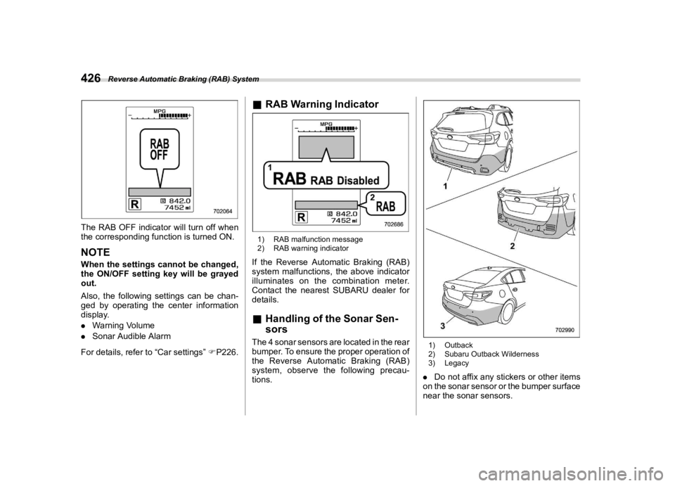 SUBARU OUTBACK 2023  Owners Manual �������
