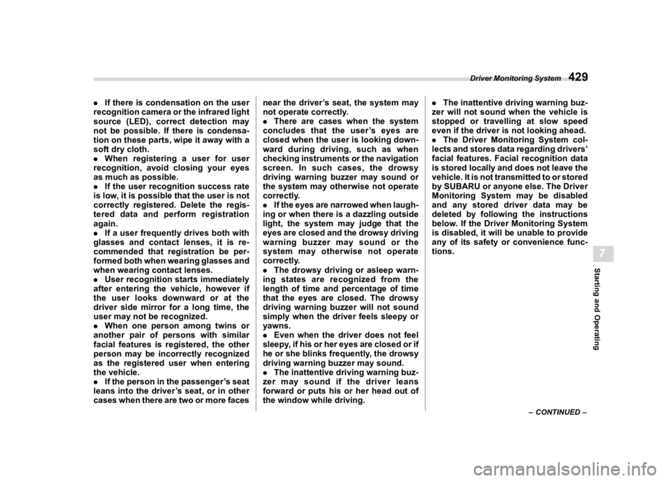 SUBARU OUTBACK 2023  Owners Manual �������
