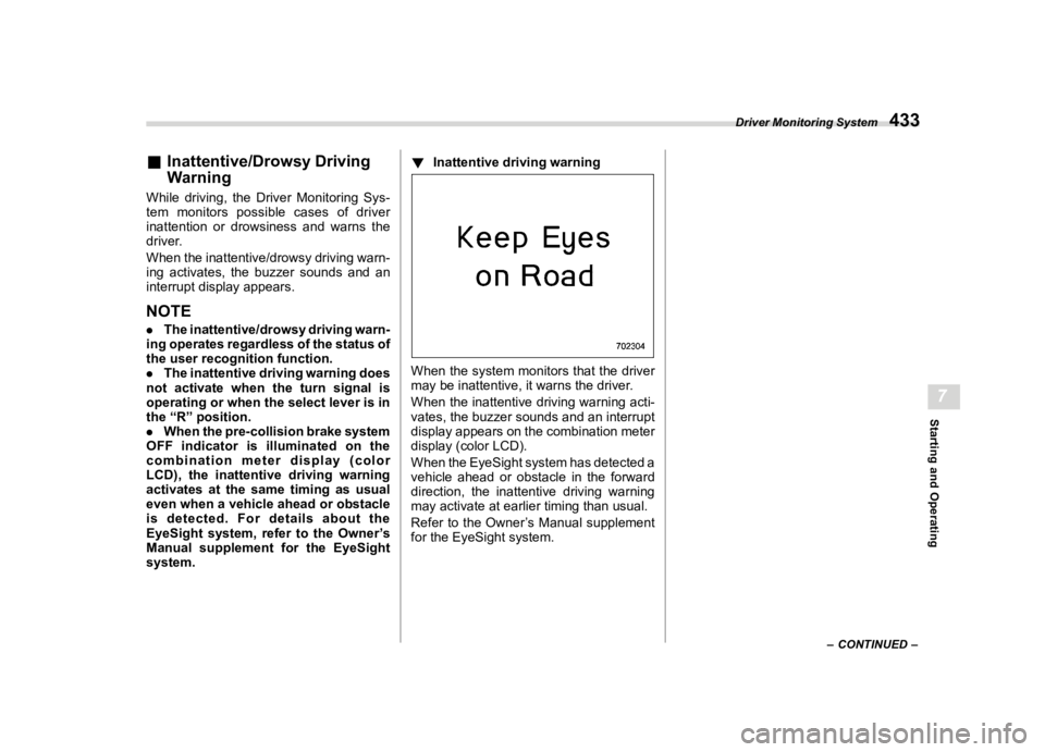 SUBARU OUTBACK 2023  Owners Manual �������
