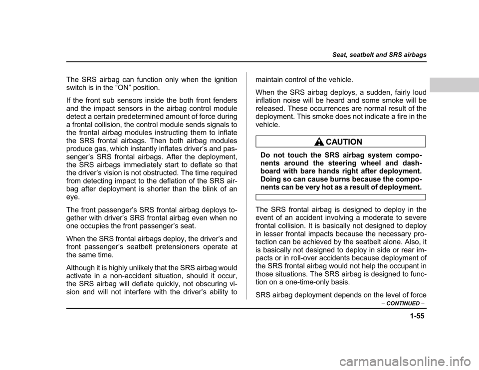 SUBARU BAJA 2004 1.G Owners Manual 