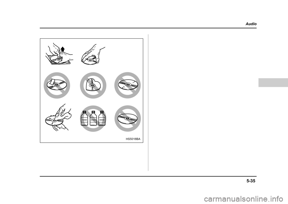SUBARU IMPREZA WRX 2004 2.G Owners Manual 5-35
Audio
–  CONTINUED  –
HS5018BA 