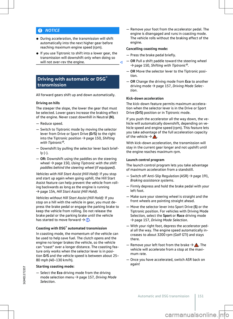 VOLKSWAGEN GOLF GTI 2020  Owners Manual 