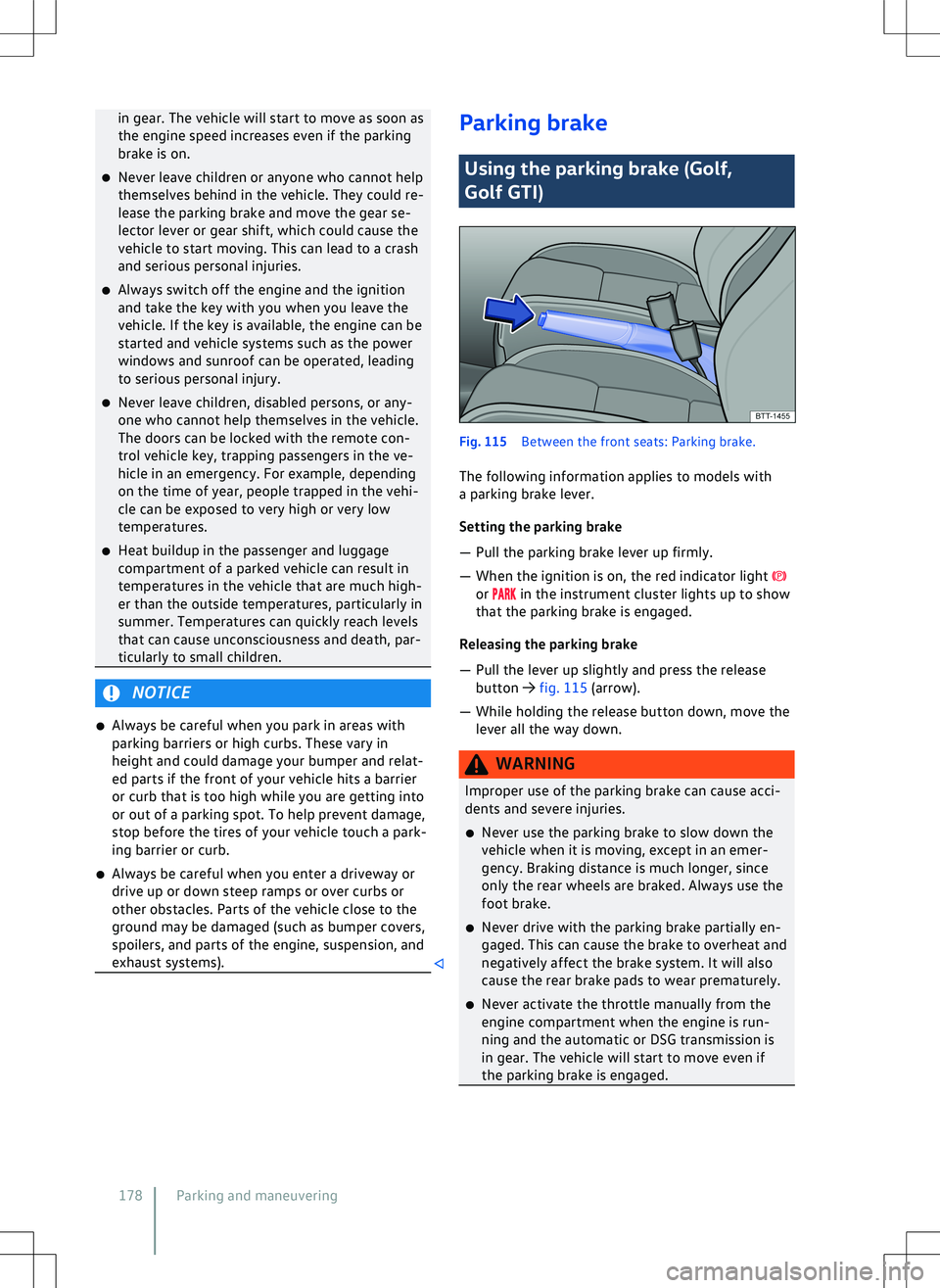 VOLKSWAGEN GOLF GTI 2020  Owners Manual 