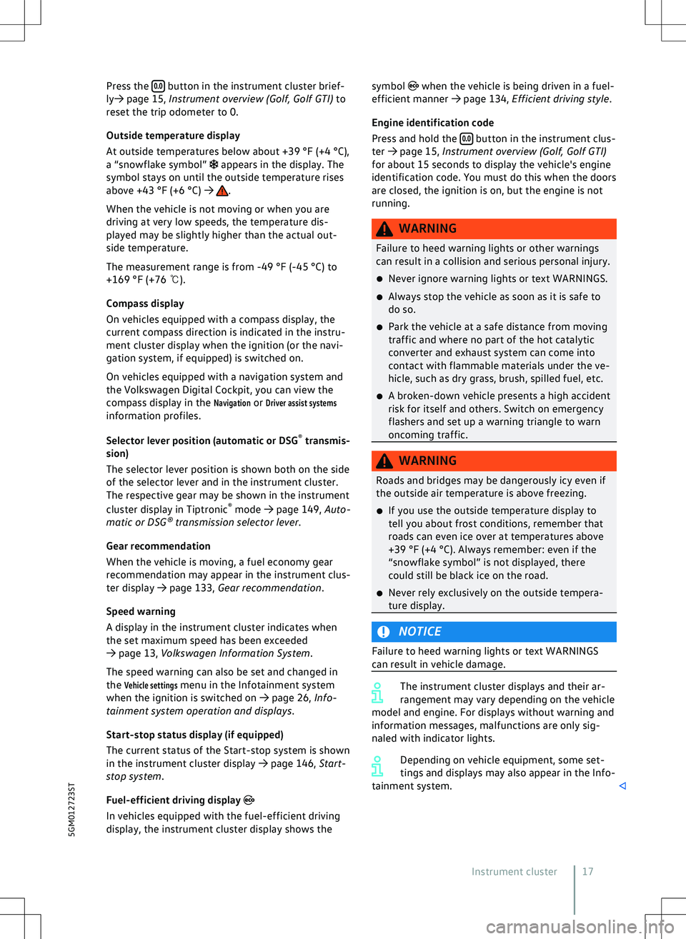 VOLKSWAGEN GOLF GTI 2020  Owners Manual 