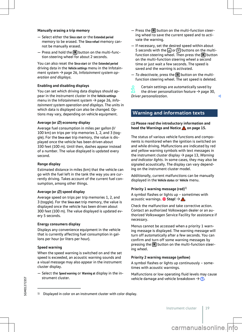 VOLKSWAGEN GOLF GTI 2020  Owners Manual 