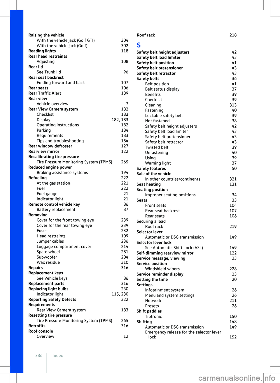VOLKSWAGEN GOLF GTI 2020  Owners Manual 