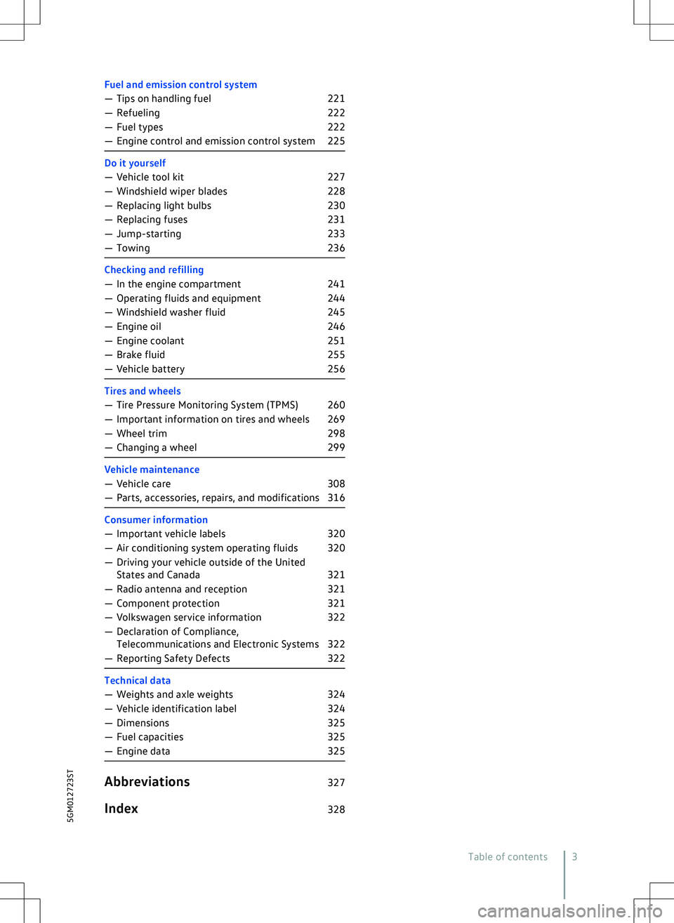 VOLKSWAGEN GOLF GTI 2020  Owners Manual 