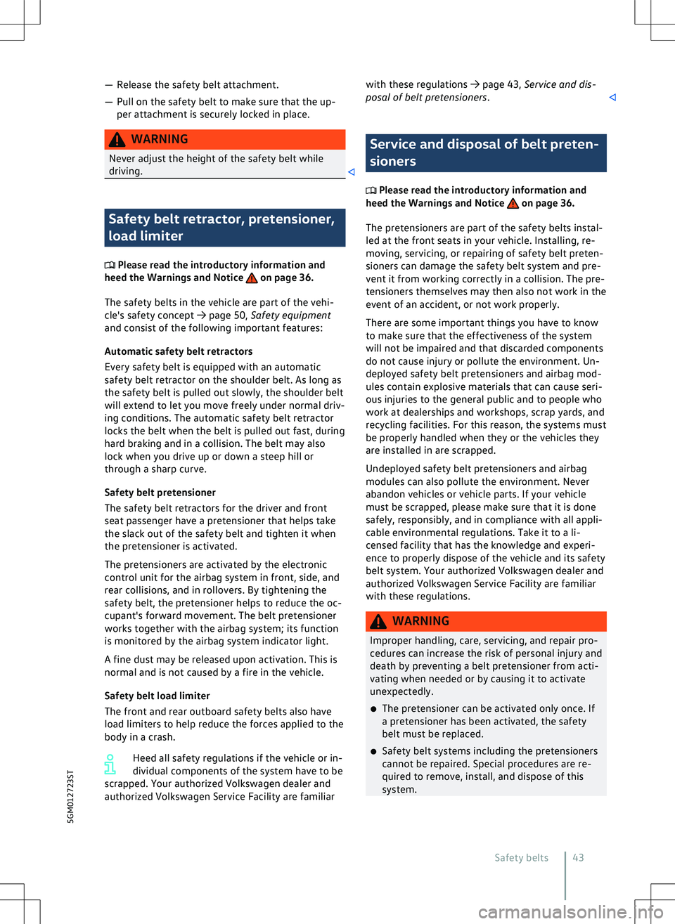 VOLKSWAGEN GOLF GTI 2020  Owners Manual 