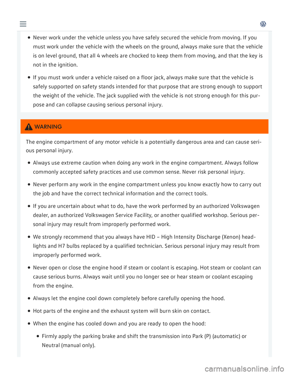 VOLKSWAGEN GOLF 7 2016  Owners Manual 