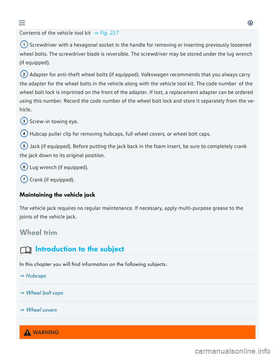 VOLKSWAGEN GOLF 7 2016  Owners Manual 