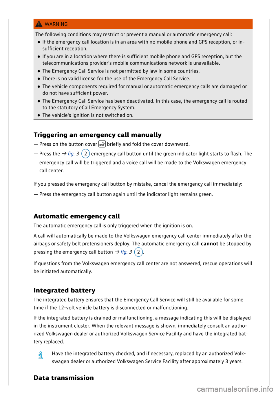 VOLKSWAGEN GOLF MK8 2020  Owners Manual 