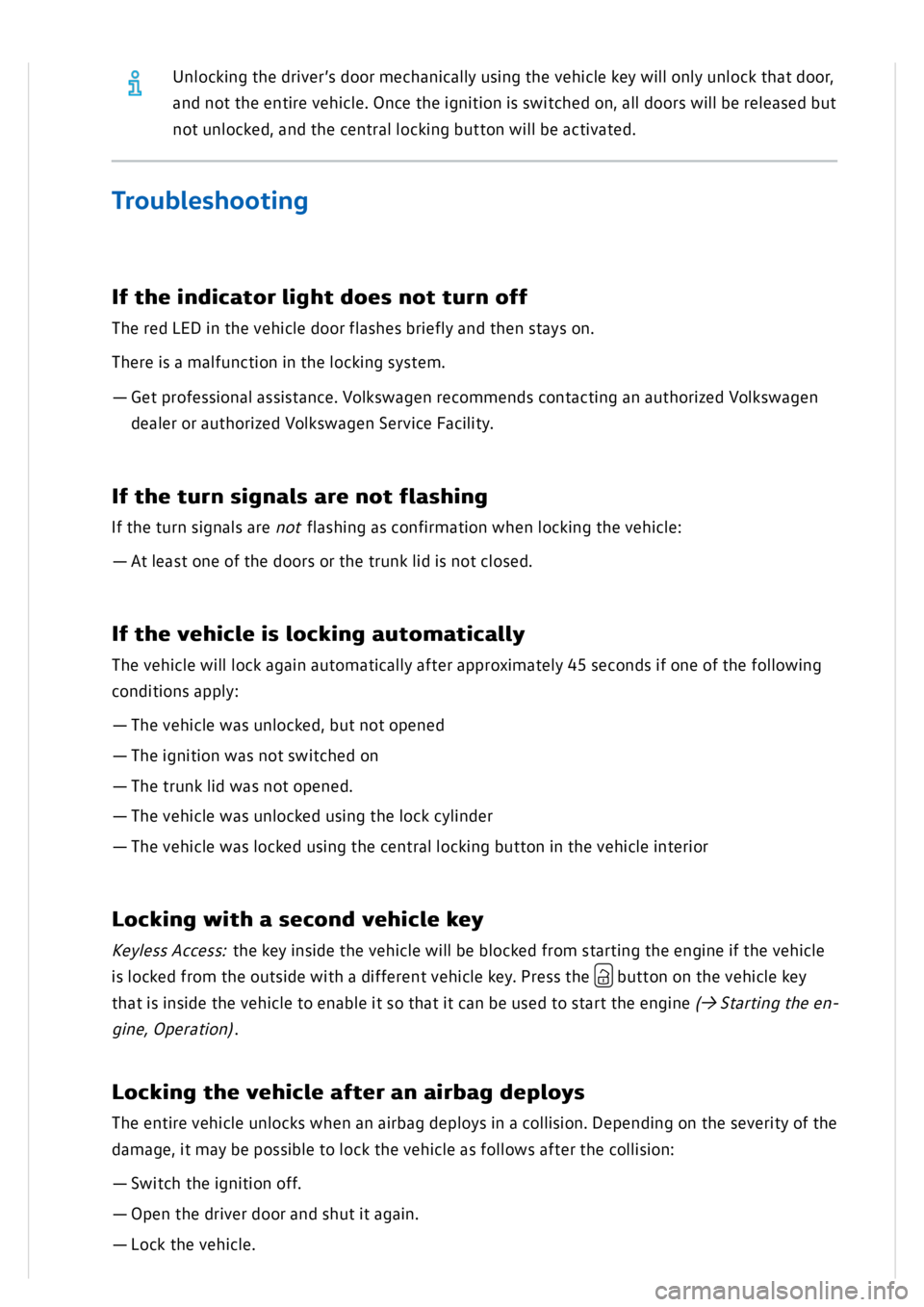 VOLKSWAGEN GOLF MK8 2020  Owners Manual 