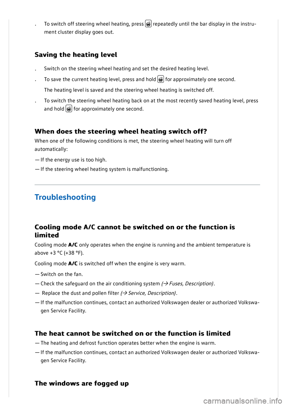 VOLKSWAGEN GOLF MK8 2020  Owners Manual 