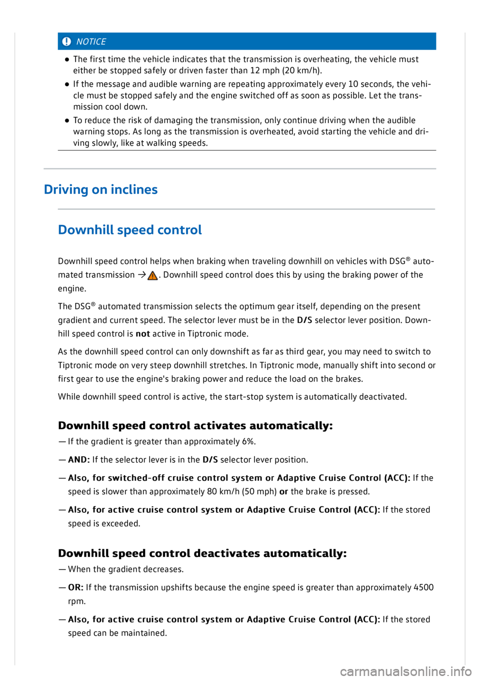 VOLKSWAGEN GOLF MK8 2020  Owners Manual 