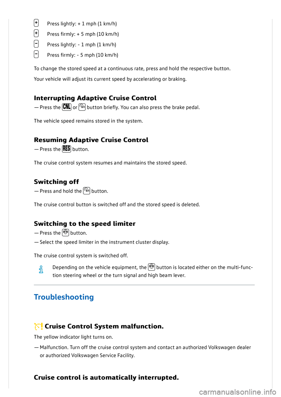 VOLKSWAGEN GOLF MK8 2020  Owners Manual 