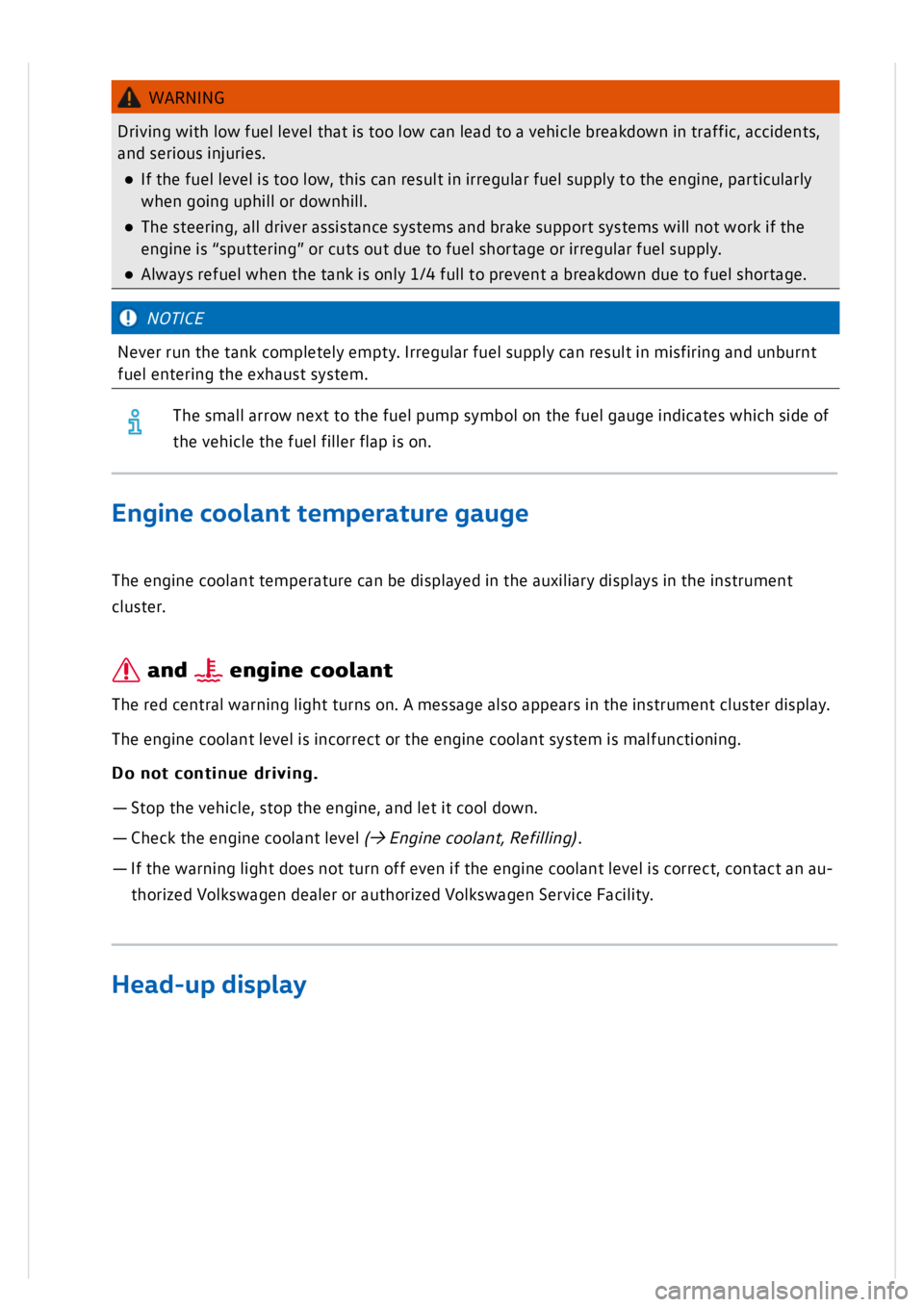 VOLKSWAGEN GOLF MK8 2020  Owners Manual 